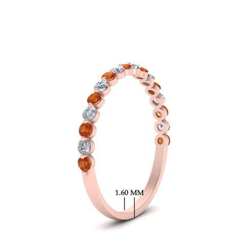 Shared Prong Half Eternity Diamond Band