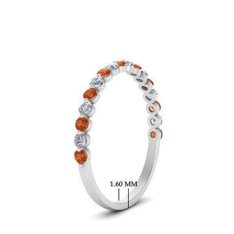 Shared Prong Half Eternity Diamond Band