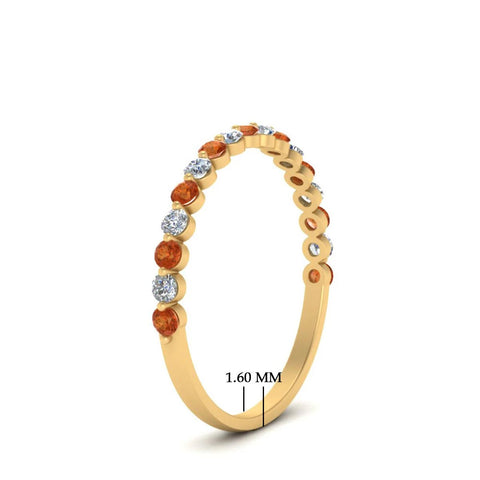 Shared Prong Half Eternity Diamond Band