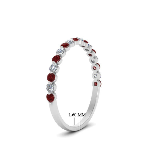 Shared Prong Half Eternity Diamond Band