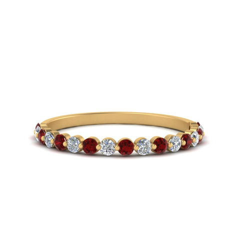 shared-prong-half-eternity-diamond-band-with-ruby-in-yellow-gold-FDENS3023BGRUDR-NL-YG