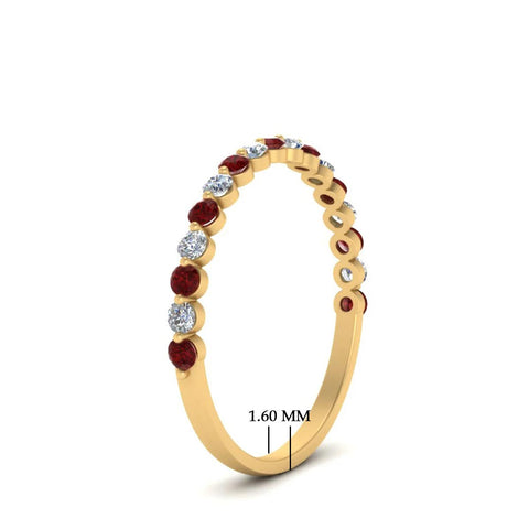 Shared Prong Half Eternity Diamond Band