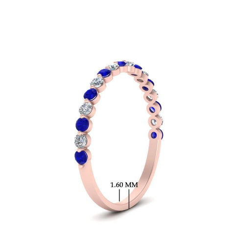 Shared Prong Half Eternity Diamond Band