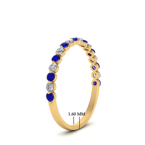 Shared Prong Half Eternity Diamond Band