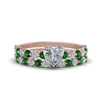 Load image into Gallery viewer, shared-prong-heart-engagement-and-wedding-ring-set-with-emerald-in-FDENS3023HTGEMGR-NL-RG
