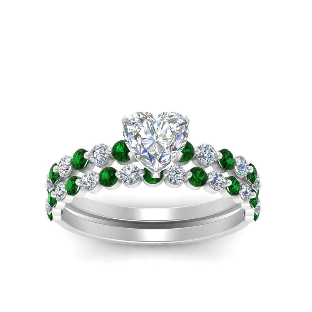 shared-prong-heart-engagement-and-wedding-ring-set-with-emerald-in-FDENS3023HTGEMGR-NL-WG