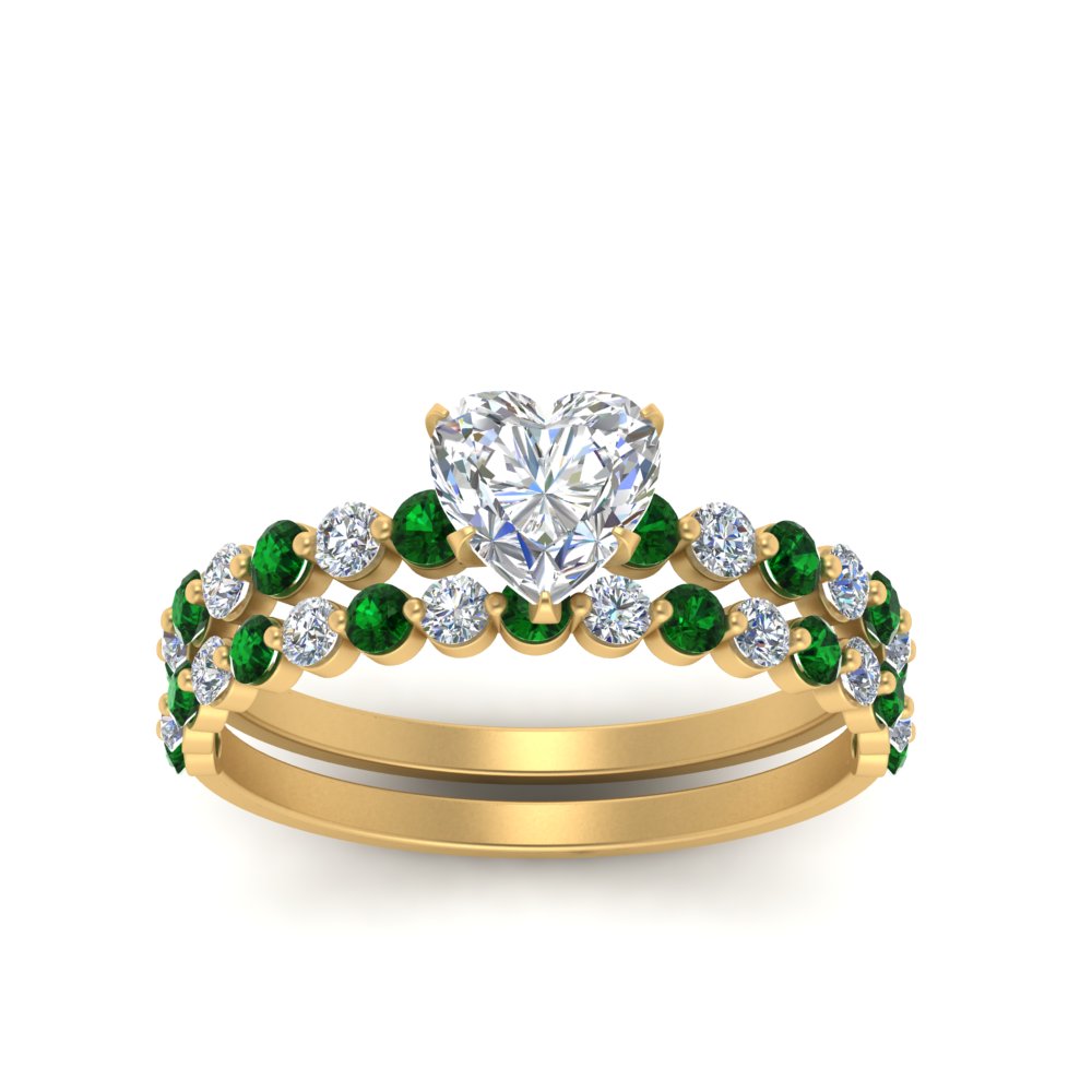 shared-prong-heart-engagement-and-wedding-ring-set-with-emerald-in-FDENS3023HTGEMGR-NL-YG