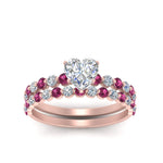 Load image into Gallery viewer, shared-prong-heart-engagement-and-wedding-ring-set-with-pink-sapphire-in-FDENS3023HTGSADRPI-NL-RG
