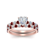 Load image into Gallery viewer, shared-prong-heart-engagement-and-wedding-ring-set-with-ruby-in-FDENS3023HTGRUDR-NL-RG
