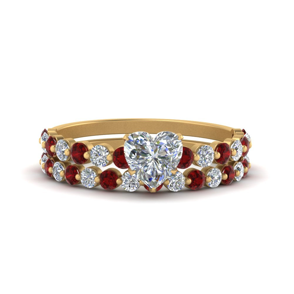 shared-prong-heart-engagement-and-wedding-ring-set-with-ruby-in-FDENS3023HTGRUDR-NL-YG