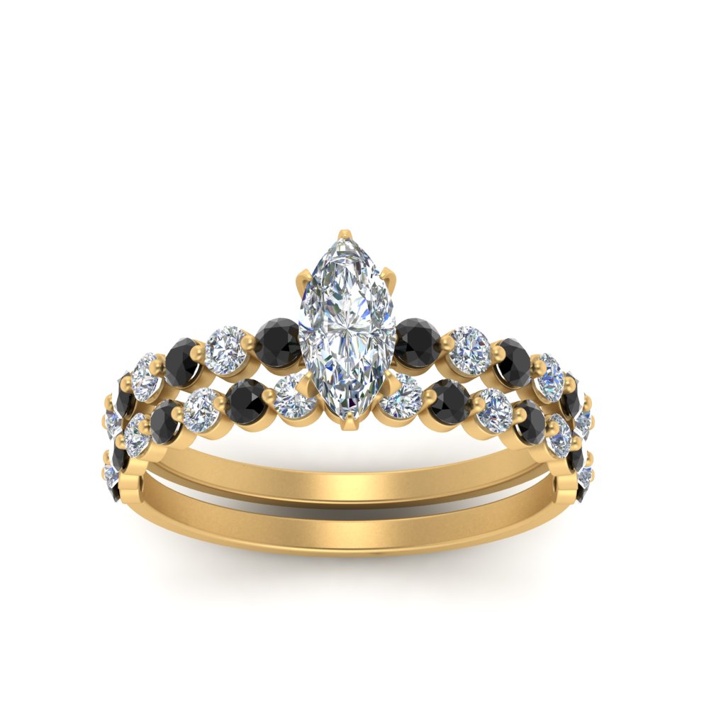 shared-prong-marquise-engagement-and-wedding-ring-set-with-black-diamond-in-FDENS3023MQGBLACK-NL-YG