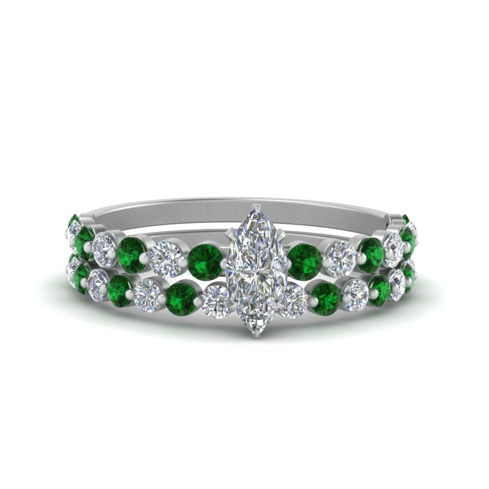 shared-prong-marquise-engagement-and-wedding-ring-set-with-emerald-in-FDENS3023MQGEMGR-NL-WG