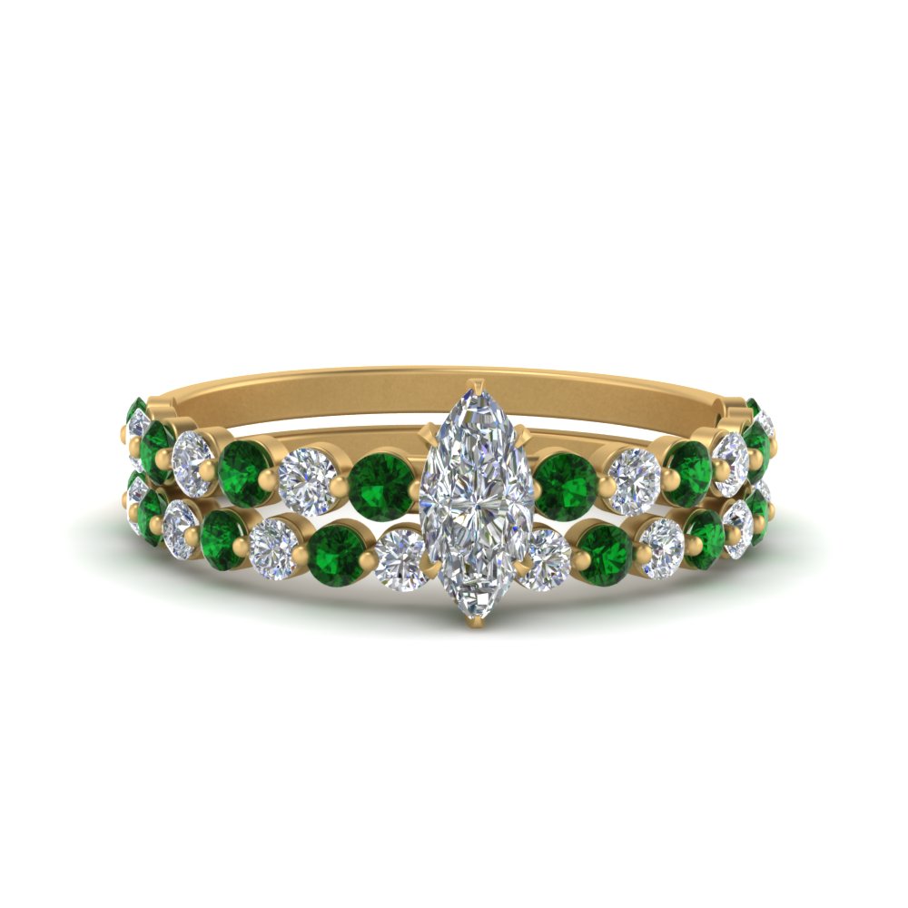 shared-prong-marquise-engagement-and-wedding-ring-set-with-emerald-in-FDENS3023MQGEMGR-NL-YG