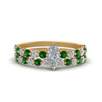 Load image into Gallery viewer, shared-prong-marquise-engagement-and-wedding-ring-set-with-emerald-in-FDENS3023MQGEMGR-NL-YG
