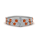 Load image into Gallery viewer, shared-prong-marquise-engagement-and-wedding-ring-set-with-orange-sapphire-in-FDENS3023MQGSAOR-NL-WG
