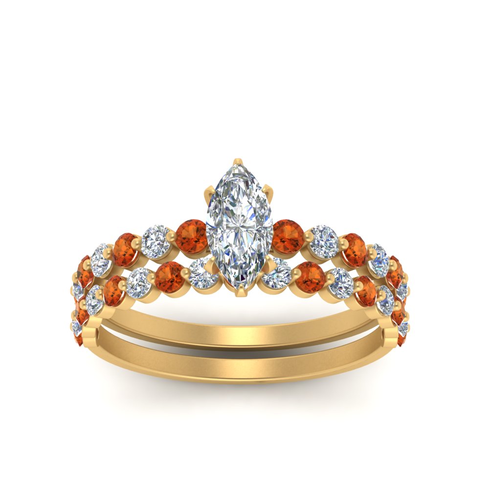 shared-prong-marquise-engagement-and-wedding-ring-set-with-orange-sapphire-in-FDENS3023MQGSAOR-NL-YG