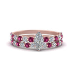 Load image into Gallery viewer, shared-prong-marquise-engagement-and-wedding-ring-set-with-pink-sapphire-in-FDENS3023MQGSADRPI-NL-RG
