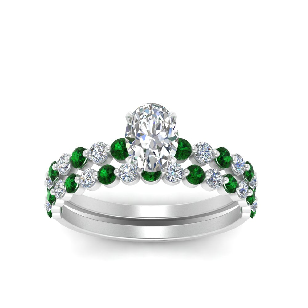 shared-prong-oval-engagement-and-wedding-ring-set-with-emerald-in-FDENS3023OVGEMGR-NL-WG
