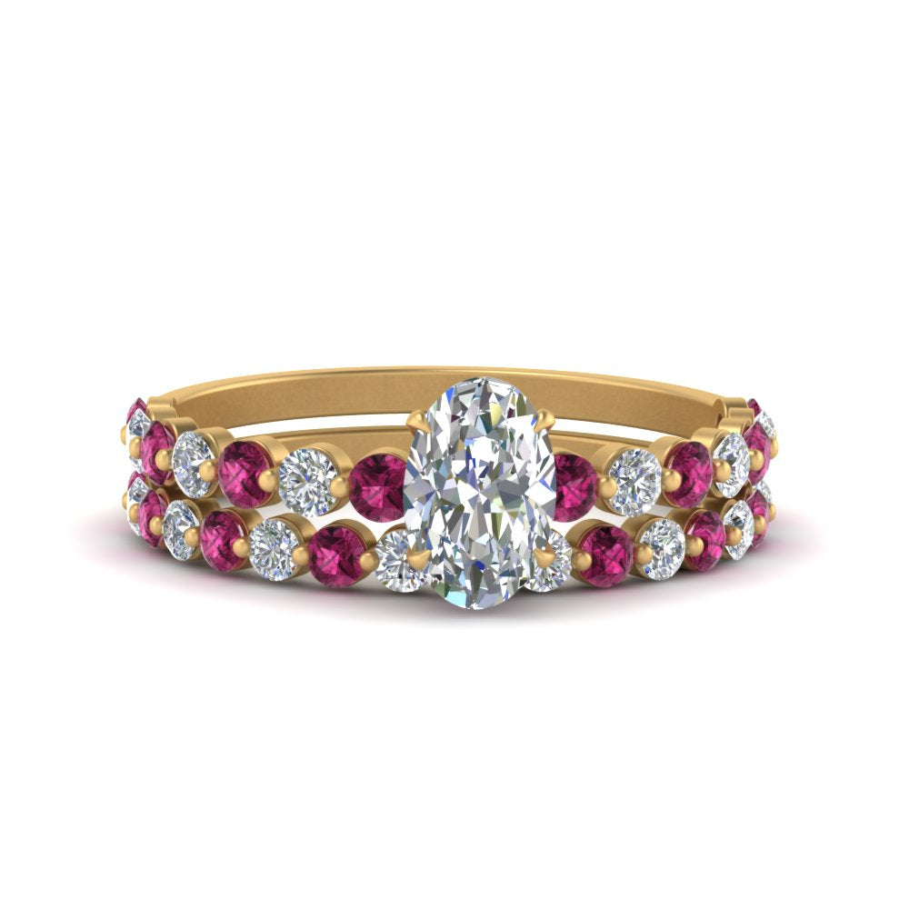 shared-prong-oval-engagement-and-wedding-ring-set-with-pink-sapphire-in-FDENS3023OVGSADRPI-NL-YG