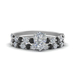 Load image into Gallery viewer, shared-prong-pear-engagement-and-wedding-ring-set-with-black-diamond-in-FDENS3023PEGBLACK-NL-WG
