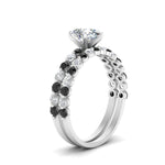 Load image into Gallery viewer, shared-prong-pear-engagement-and-wedding-ring-set-with-black-diamond-in-FDENS3023PEGBLACK-NL-WG
