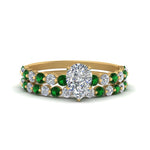 Load image into Gallery viewer, shared-prong-pear-engagement-and-wedding-ring-set-with-emerald-in-FDENS3023PEGEMGR-NL-YG
