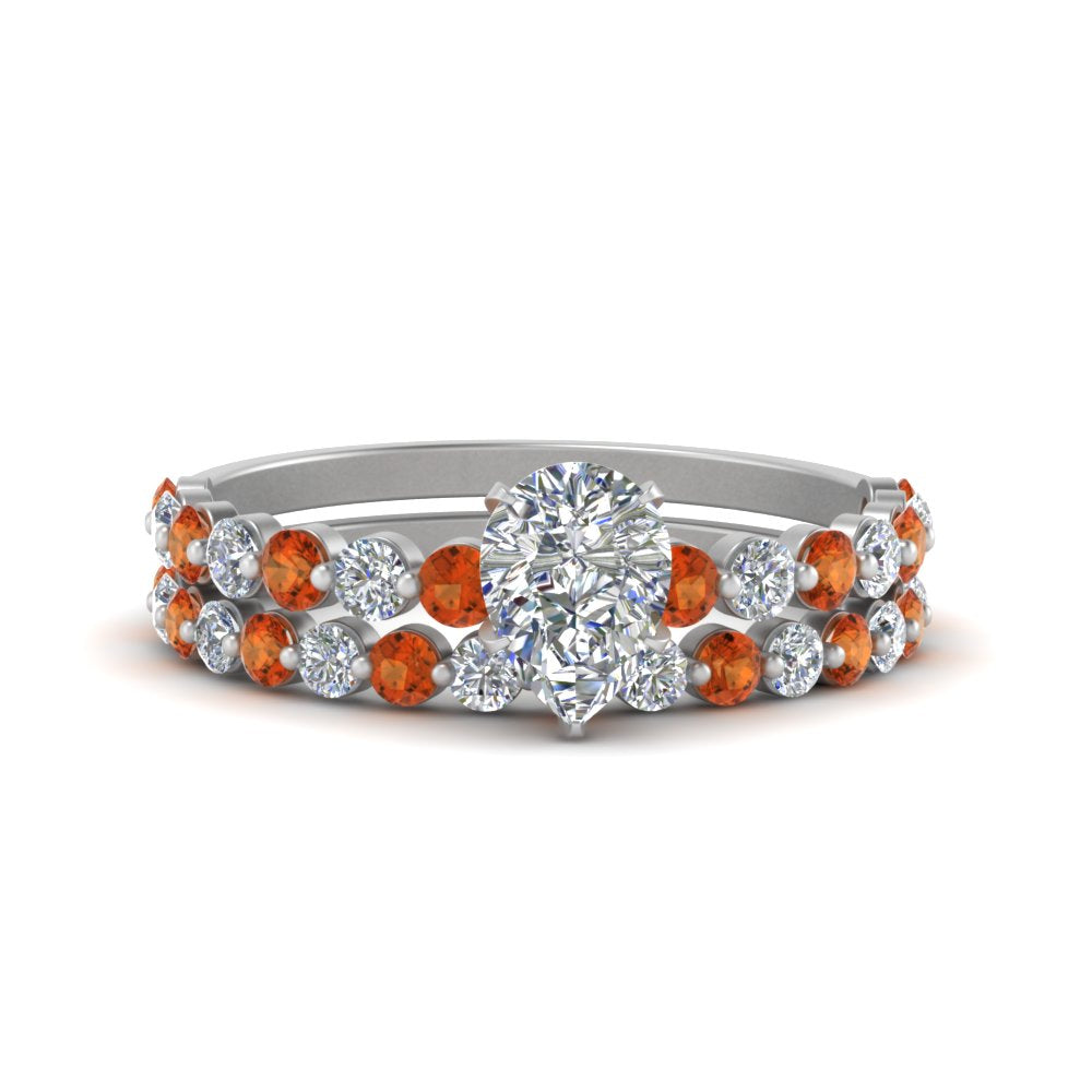 shared-prong-pear-engagement-and-wedding-ring-set-with-orange-sapphire-in-FDENS3023PEGSAOR-NL-WG