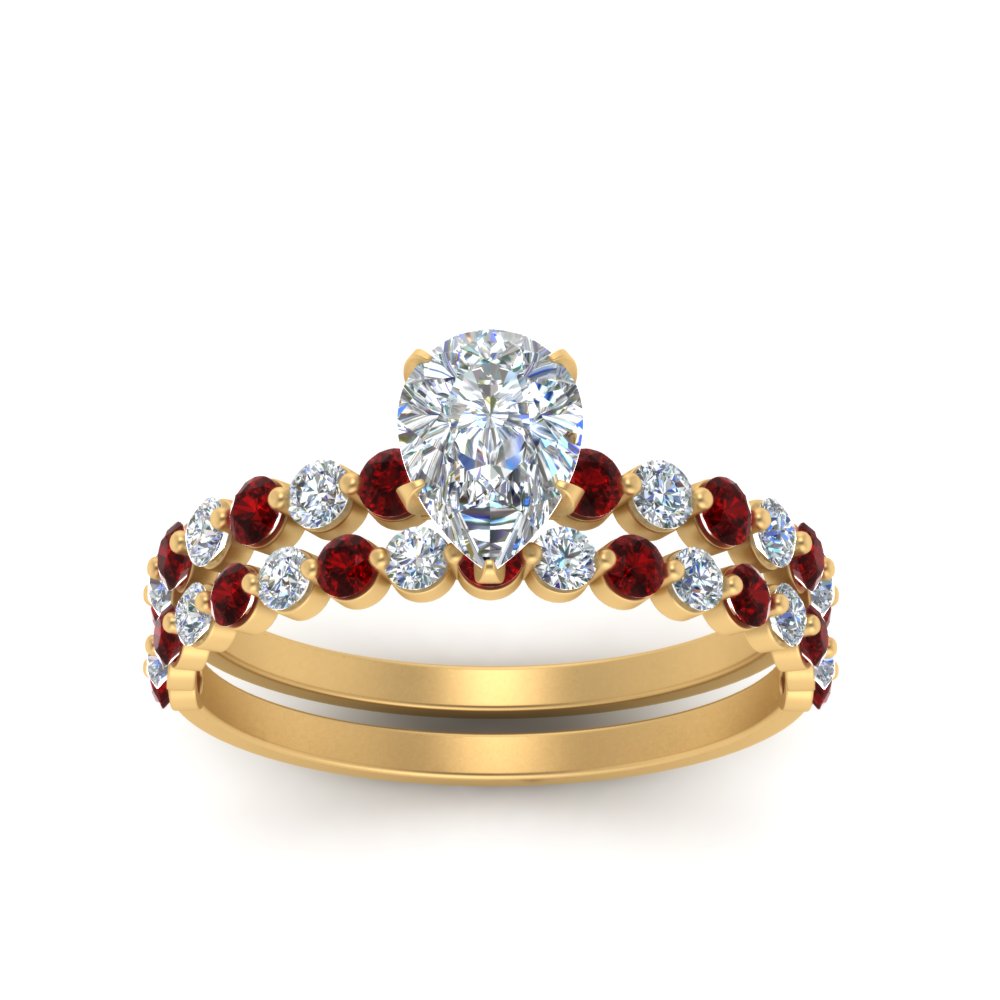 shared-prong-pear-engagement-and-wedding-ring-set-with-ruby-in-FDENS3023PEGRUDR-NL-YG