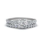 Load image into Gallery viewer, shared-prong-princess-cut-engagement-and-wedding-ring-set-in-FDENS3023PR-NL-WG

