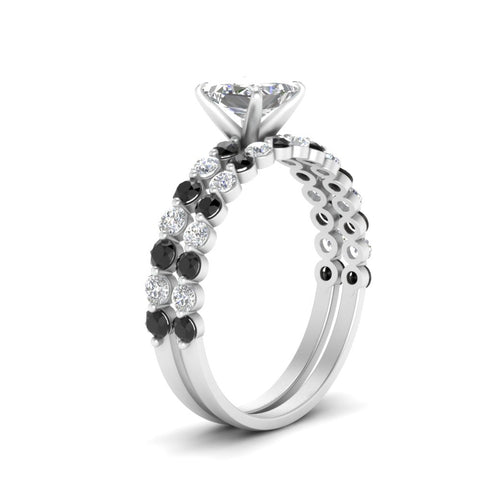 shared-prong-princess-cut-engagement-and-wedding-ring-set-with-black-diamond-in-FDENS3023PRGBLACK-NL-WG