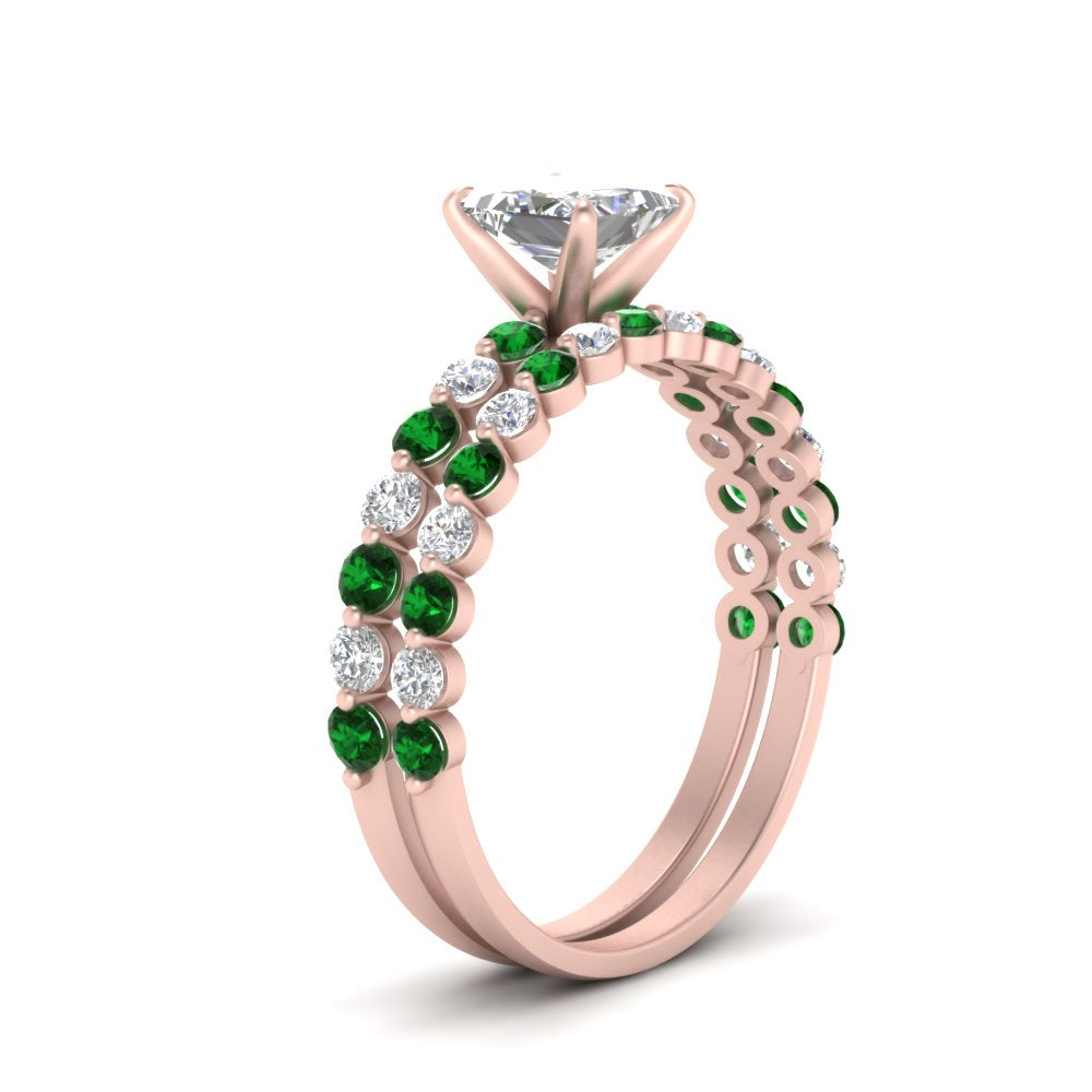 shared-prong-princess-cut-engagement-and-wedding-ring-set-with-emerald-in-FDENS3023PRGEMGR-NL-RG