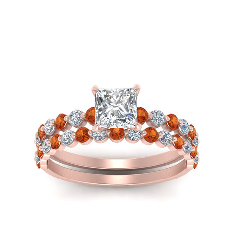 shared-prong-princess-cut-engagement-and-wedding-ring-set-with-orange-sapphire-in-FDENS3023PRGSAOR-NL-RG