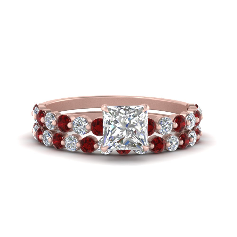 shared-prong-princess-cut-engagement-and-wedding-ring-set-with-ruby-in-FDENS3023PRGRUDR-NL-RG