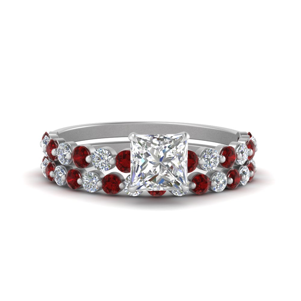 shared-prong-princess-cut-engagement-and-wedding-ring-set-with-ruby-in-FDENS3023PRGRUDR-NL-WG