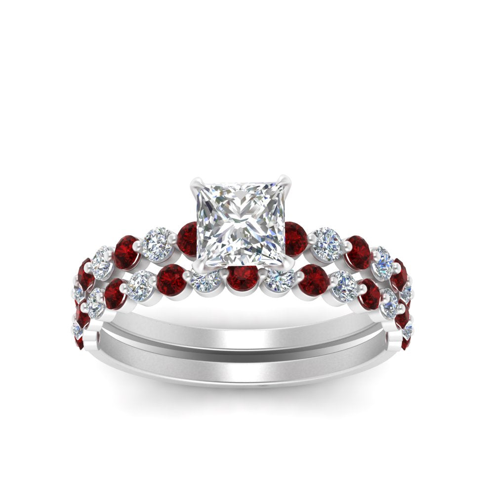 shared-prong-princess-cut-engagement-and-wedding-ring-set-with-ruby-in-FDENS3023PRGRUDR-NL-WG