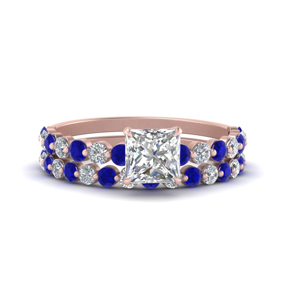 shared-prong-princess-cut-engagement-and-wedding-ring-set-with-sapphire-in-FDENS3023PRGSABL-NL-RG