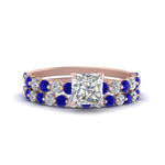 Load image into Gallery viewer, shared-prong-princess-cut-engagement-and-wedding-ring-set-with-sapphire-in-FDENS3023PRGSABL-NL-RG
