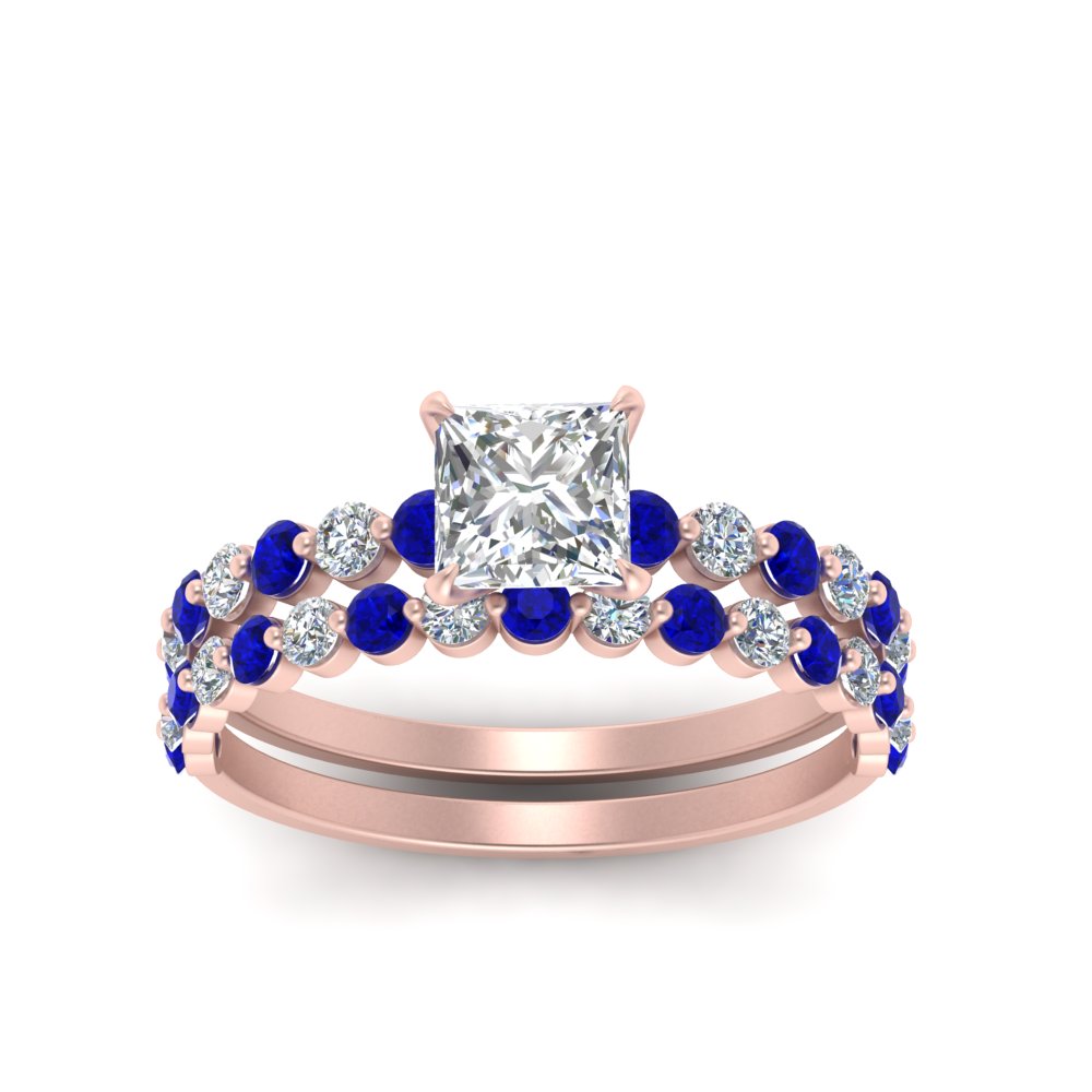 shared-prong-princess-cut-engagement-and-wedding-ring-set-with-sapphire-in-FDENS3023PRGSABL-NL-RG