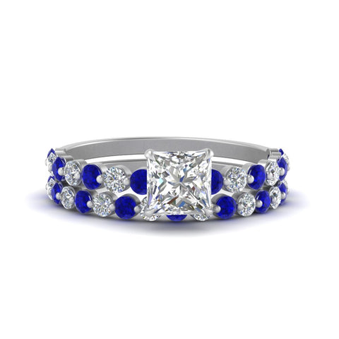 shared-prong-princess-cut-engagement-and-wedding-ring-set-with-sapphire-in-FDENS3023PRGSABL-NL-WG