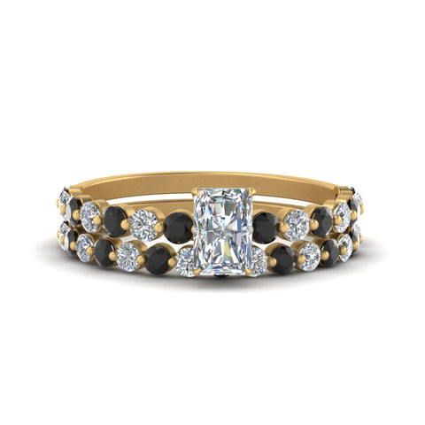 shared-prong-radiant-engagement-and-wedding-ring-set-with-black-diamond-in-FDENS3023RAGBLACK-NL-YG