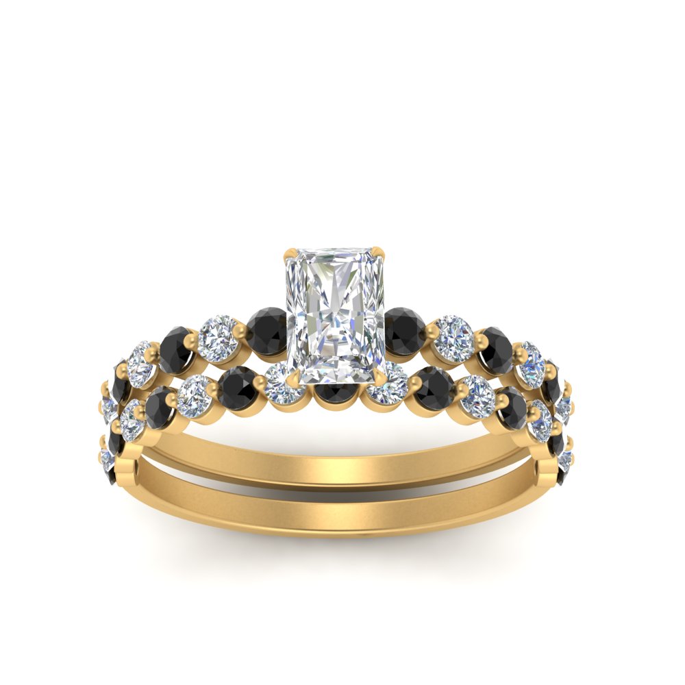 shared-prong-radiant-engagement-and-wedding-ring-set-with-black-diamond-in-FDENS3023RAGBLACK-NL-YG