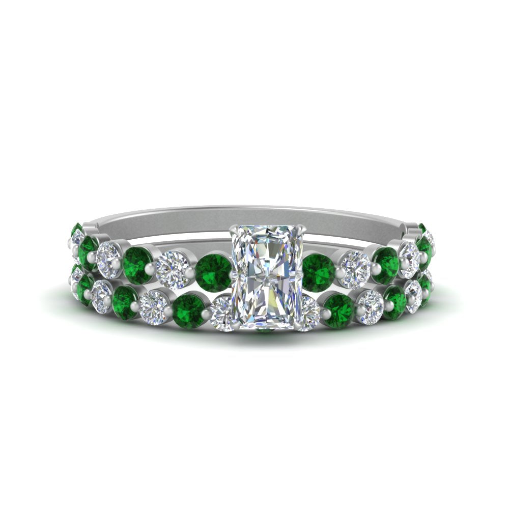 shared-prong-radiant-engagement-and-wedding-ring-set-with-emerald-in-FDENS3023RAGEMGR-NL-WG