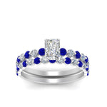 Load image into Gallery viewer, shared-prong-radiant-engagement-and-wedding-ring-set-with-sapphire-in-FDENS3023RAGSABL-NL-WG

