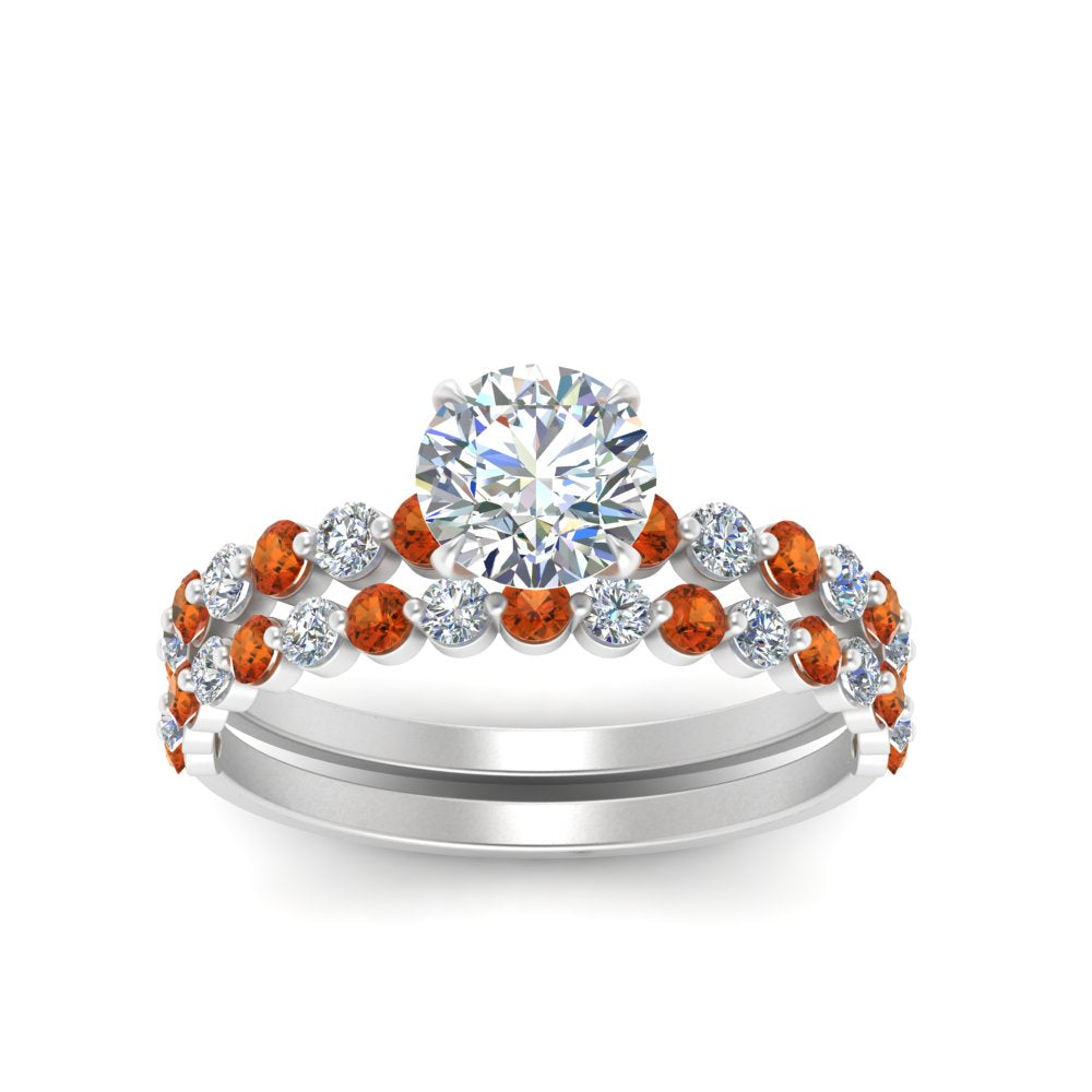 shared-prong-round-engagement-and-wedding-ring-set-with-orange-sapphire-in-FDENS3023ROGSAOR-NL-WG