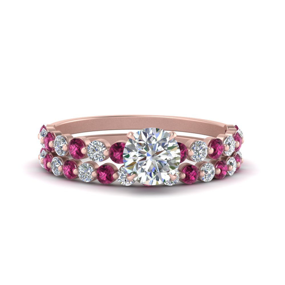 shared-prong-round-engagement-and-wedding-ring-set-with-pink-sapphire-in-FDENS3023ROGSADRPI-NL-RG