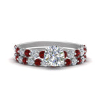Load image into Gallery viewer, shared-prong-round-engagement-and-wedding-ring-set-with-ruby-in-FDENS3023ROGRUDR-NL-WG
