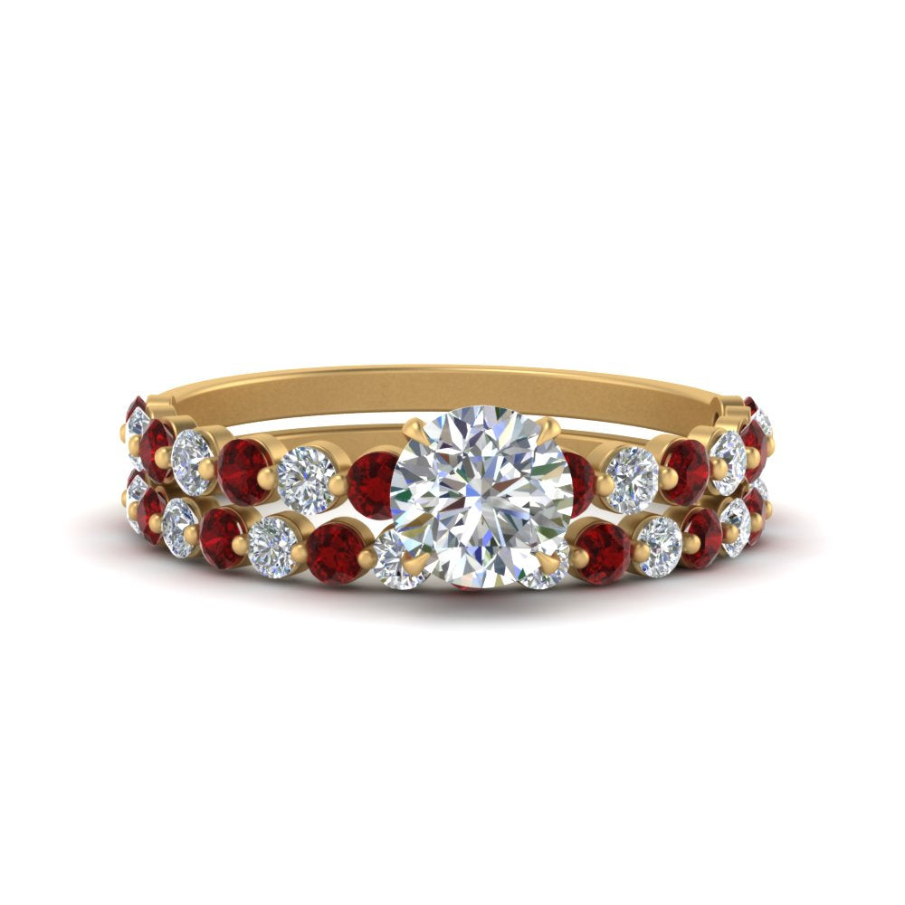 shared-prong-round-engagement-and-wedding-ring-set-with-ruby-in-FDENS3023ROGRUDR-NL-YG