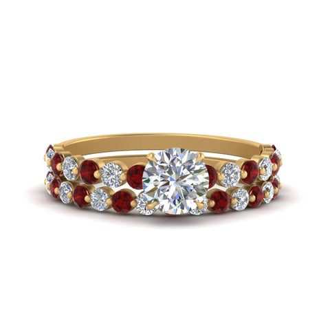 shared-prong-round-engagement-and-wedding-ring-set-with-ruby-in-FDENS3023ROGRUDR-NL-YG
