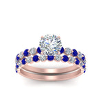 Load image into Gallery viewer, shared-prong-round-engagement-and-wedding-ring-set-with-sapphire-in-FDENS3023ROGSABL-NL-RG

