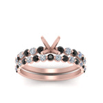 Load image into Gallery viewer, shared-prong-semi-mount-engagement-and-wedding-ring-set-with-black-diamond-in-FDENS3023SMGBLACK-NL-RG
